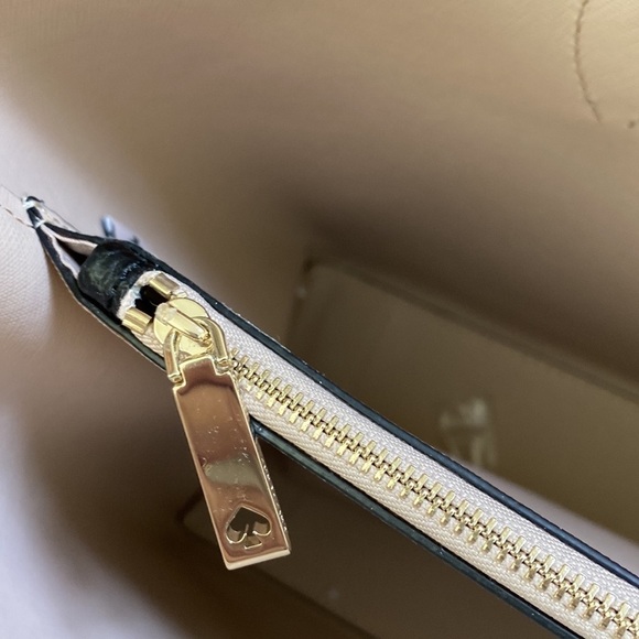 BNWT Kate Spade Eva Refined Black Leather Triple Compartment Tote - Picture 12 of 12